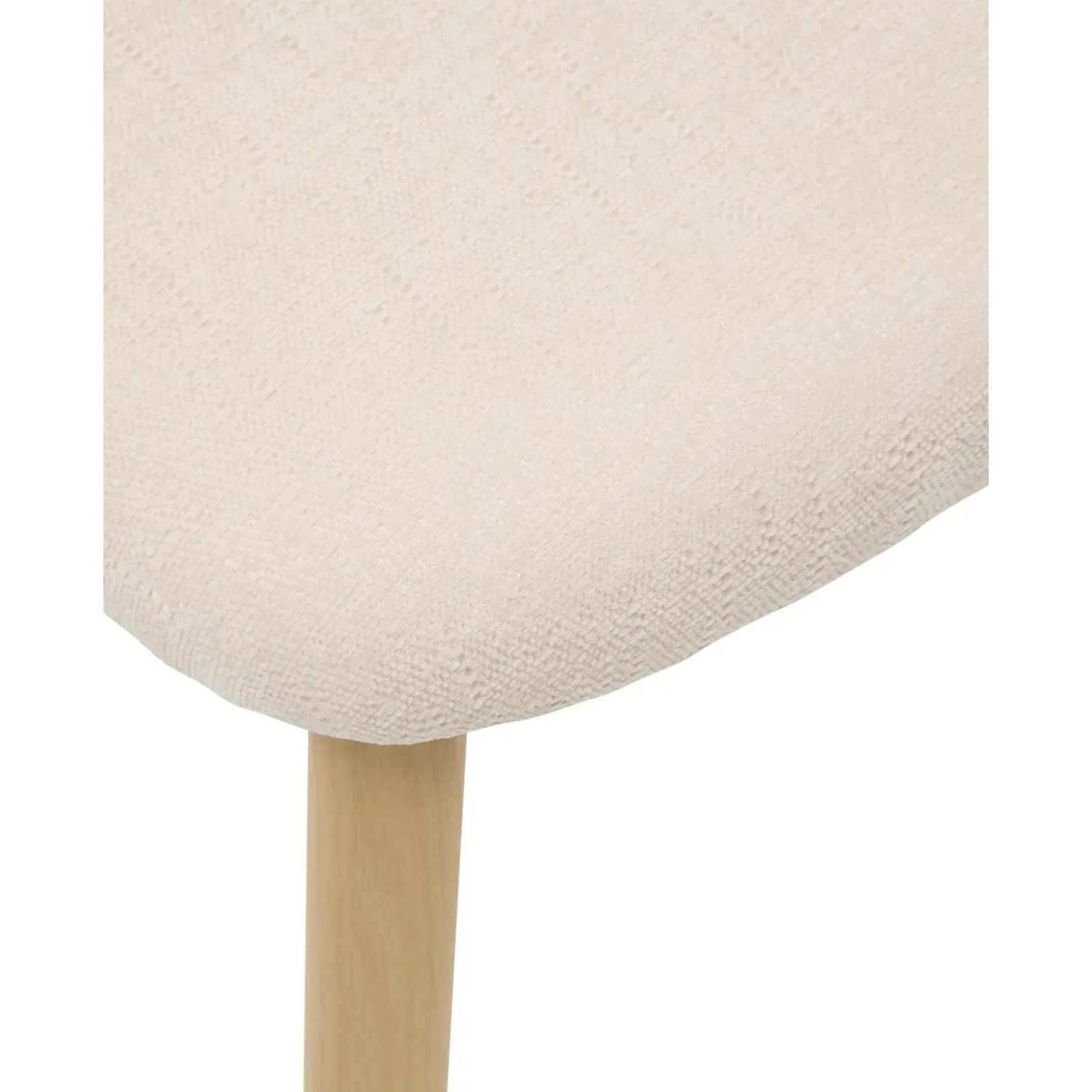 Lot de 2 Chaise tissu Decia beige pieds imitation hêtre