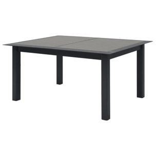 Table de jardin extensible Allure Effet bois muscade & Graphite