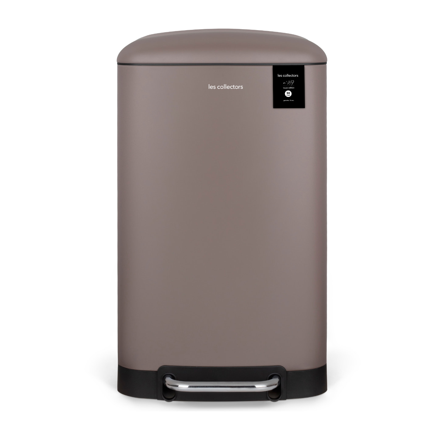 Les Collectors n.719 Cubo de basura de cocina con pedal de acero inoxidable, capacidad 30 L, compacto, prÃ¡ctico, sello interior extraÃ­ble, diseÃ±o elegante acabado mate, resistente, cierre silencioso