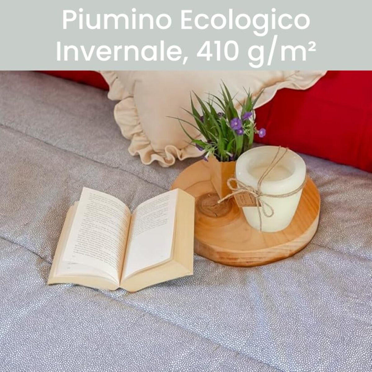 INTRECCI Piumino Singolo, 170 x 260 cm, Piumino Ecologico, Caldo, Invernale, 300 g/m², Anallergico e Antiacaro, Made in Italy, Lavabile in Lavatrice, Soffice, Morbido. Fantasia: Stone Grigia