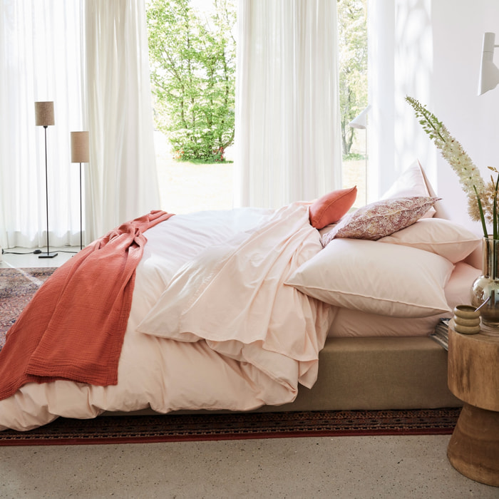 Housse de couette en percale de coton lavé, DOUCEUR LAVÉE