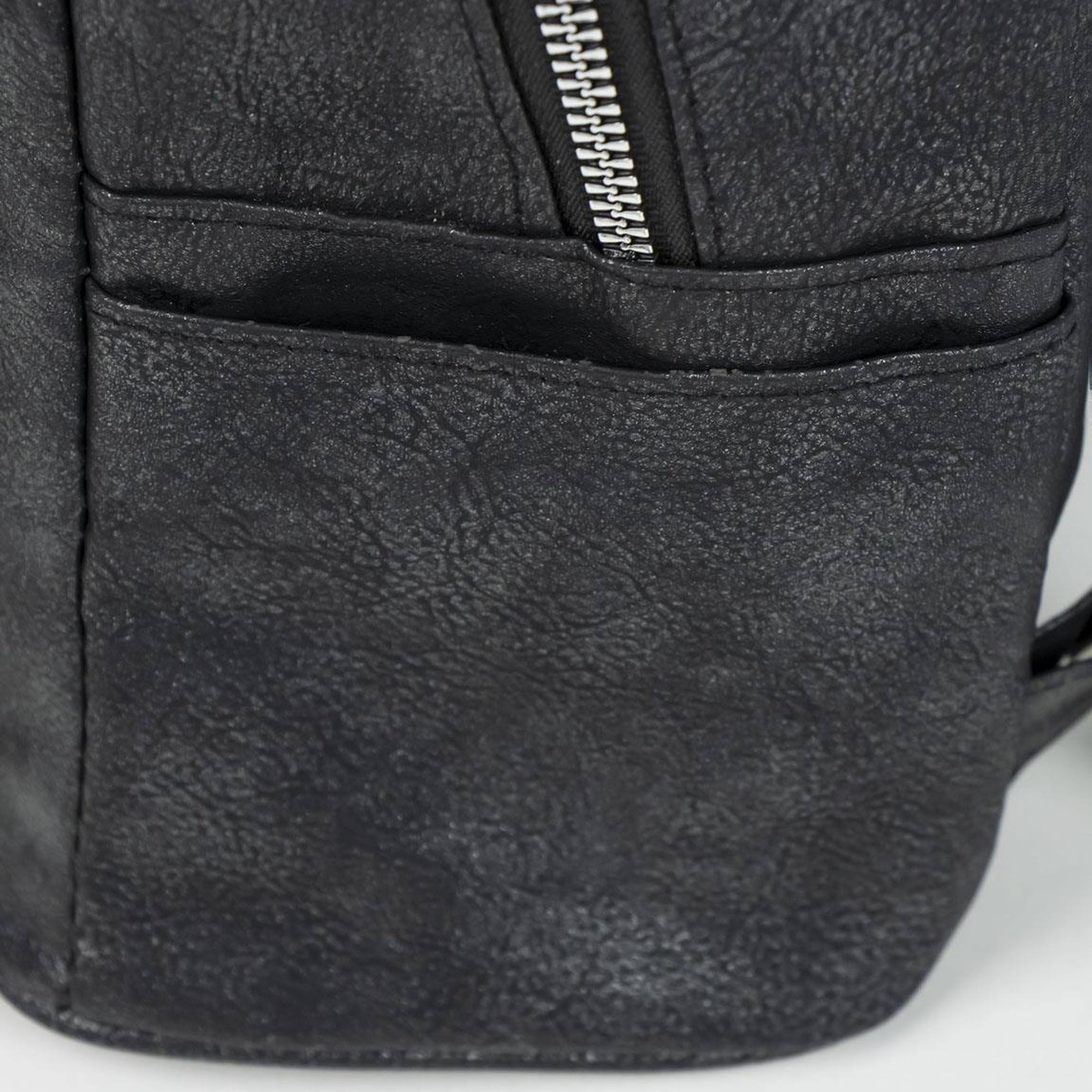 Mochila casual de minnie - color negro - 22.5x22.5x7 cm - fabricada en pu - estampado de minnie