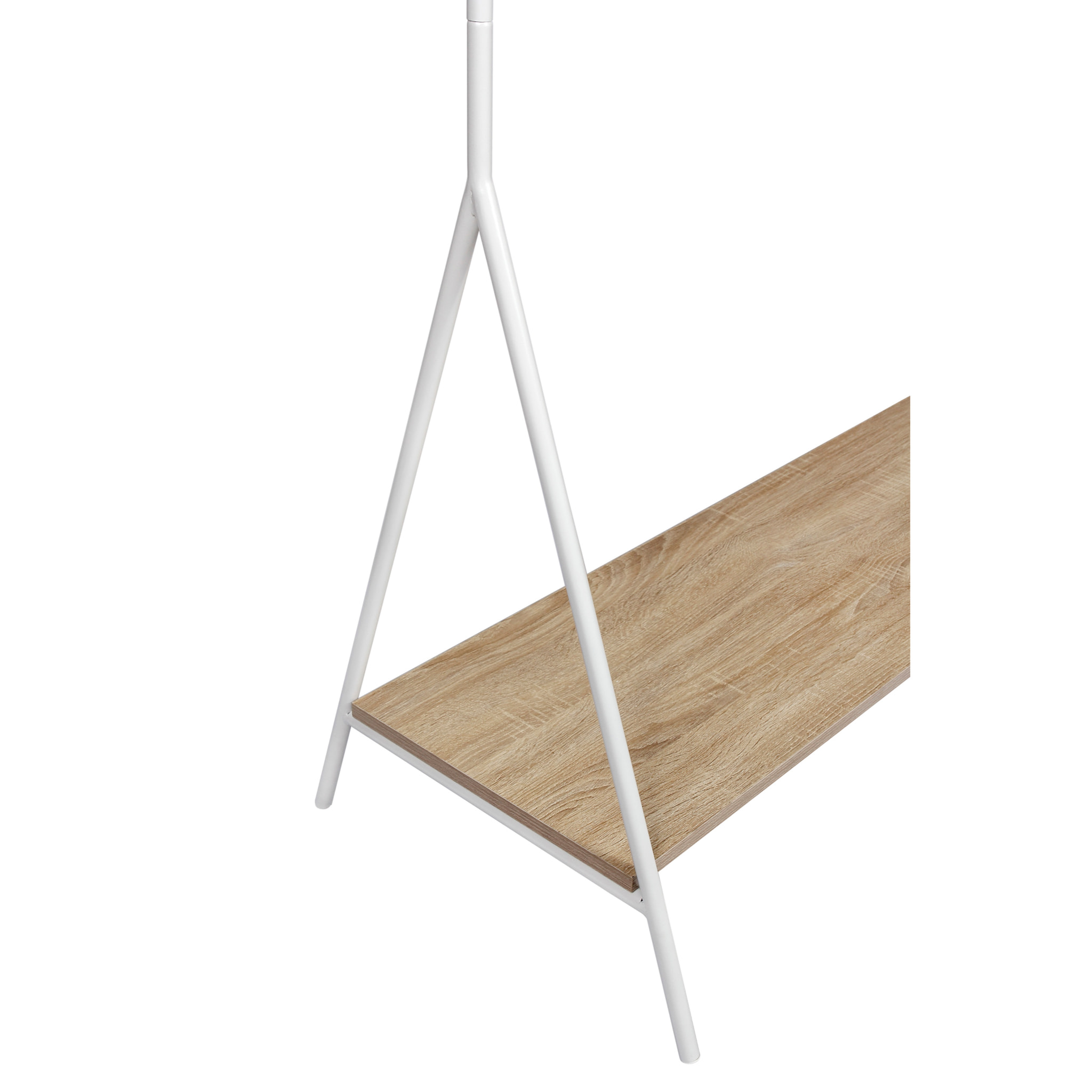 Perchero-burro Nature melamina-metal roble-blanco 170x110x55 cm