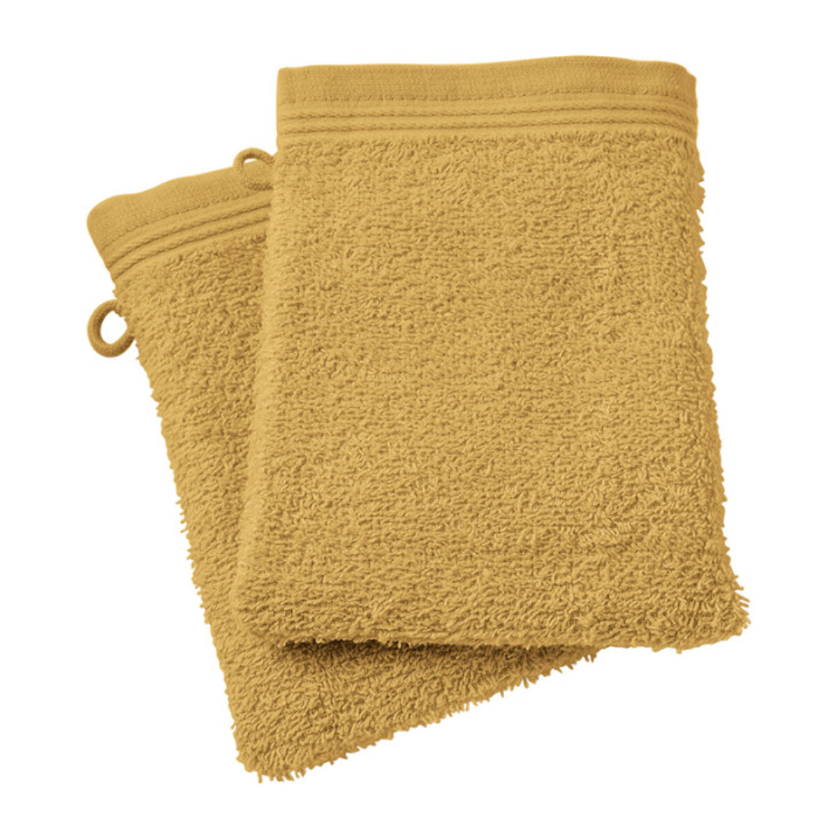 Lot de 2 gants de toilette "Spa" 15 x 21 cm / 400 gr/m² - Couleur: "Spa" Jaune Maîs