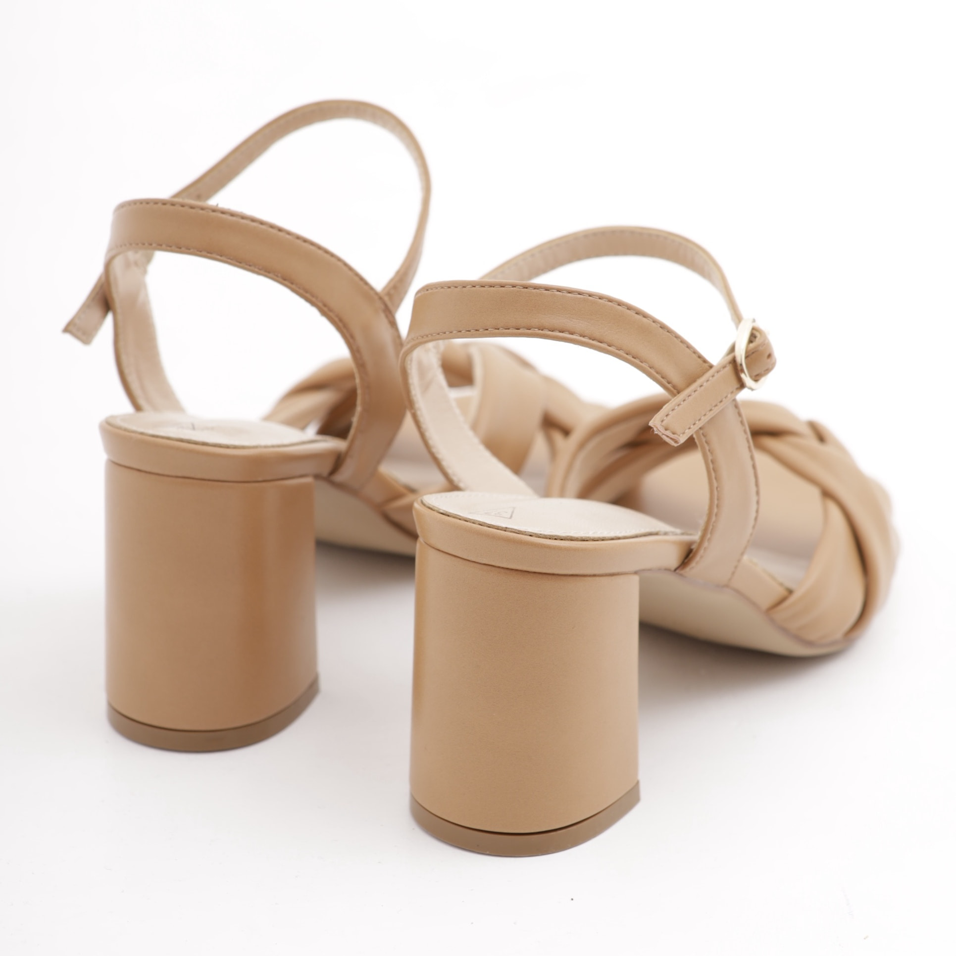 SANDALO TRECCIA CHOCOLA' CUOIO