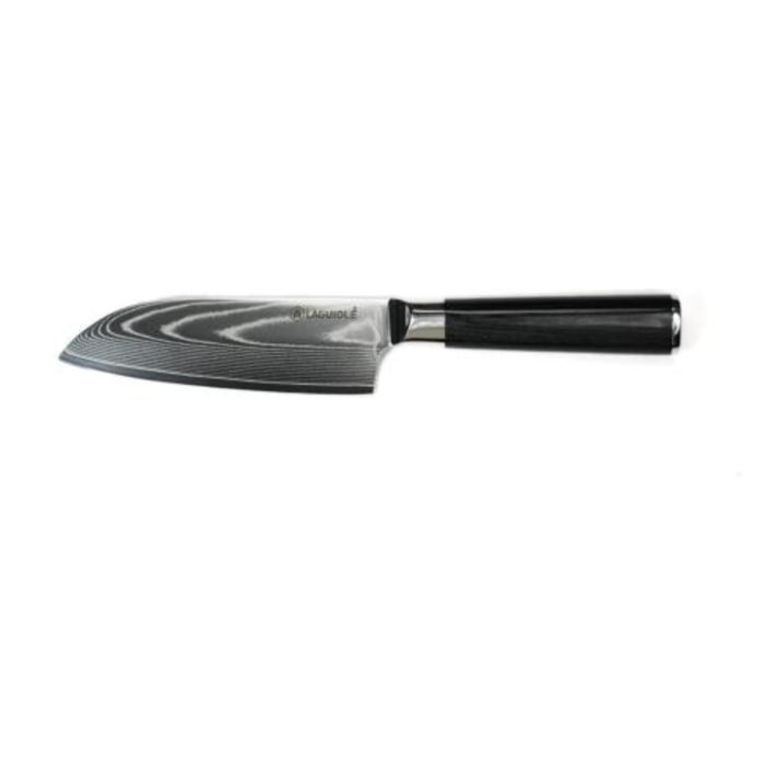 Couteau santoku noir damas 29cm avec étui - "Core"
