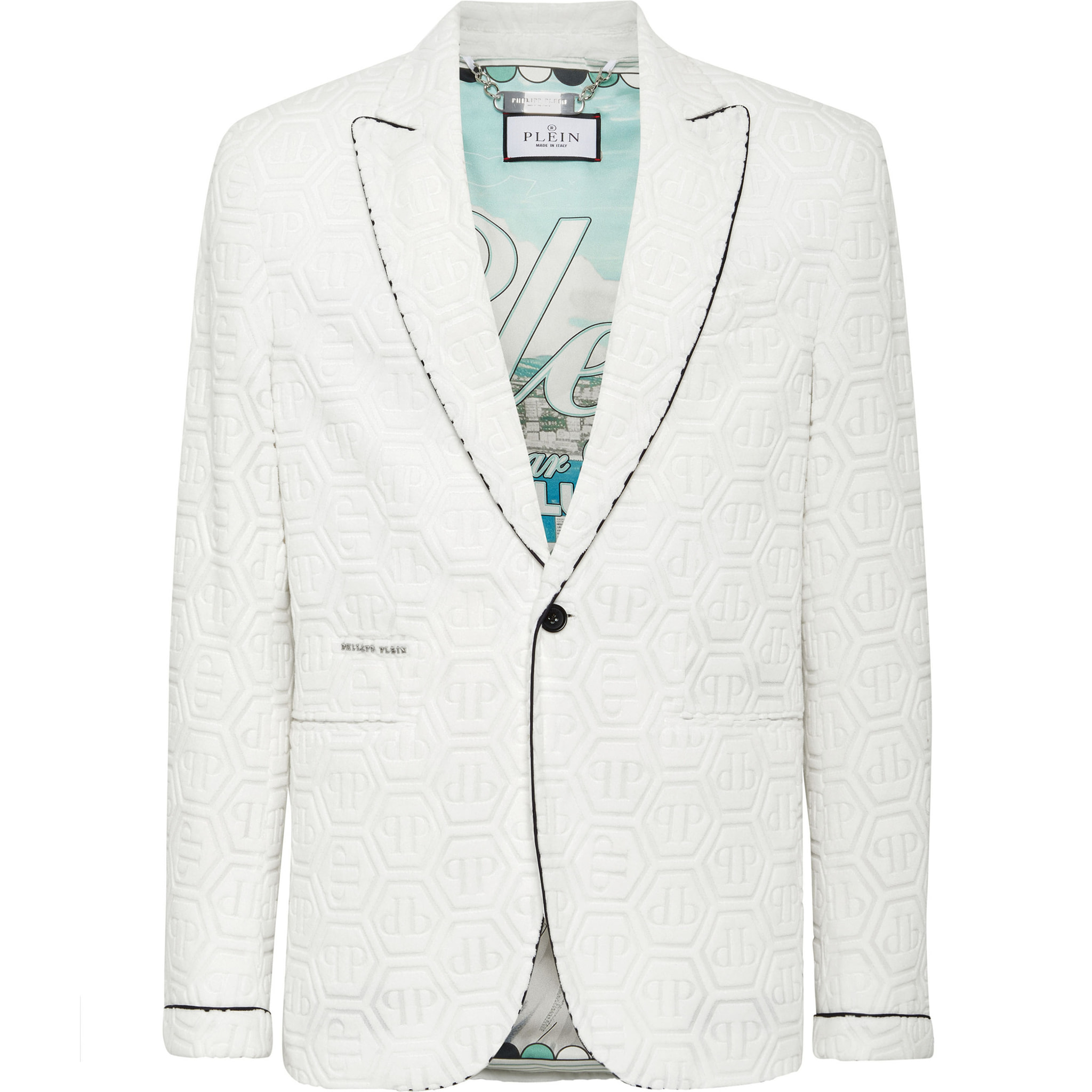 PHILIPP PLEIN One-Button Blazer Slim Fit MONOGRAM
