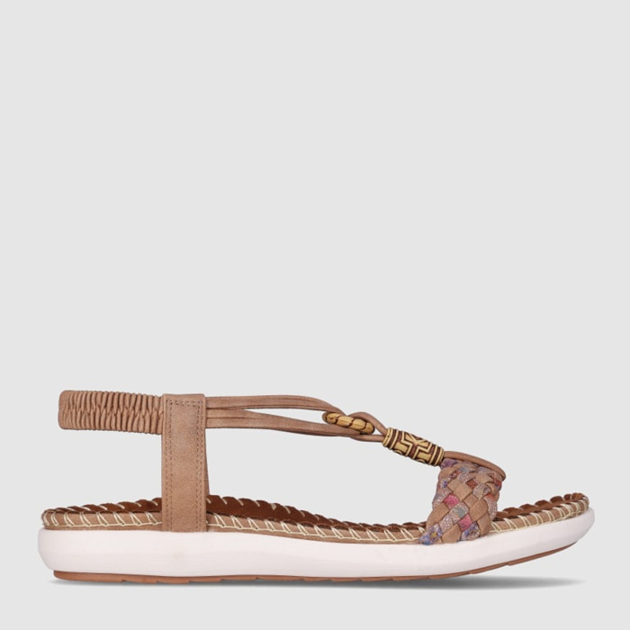 Sandalias - Cuero - Tacón: Bajo