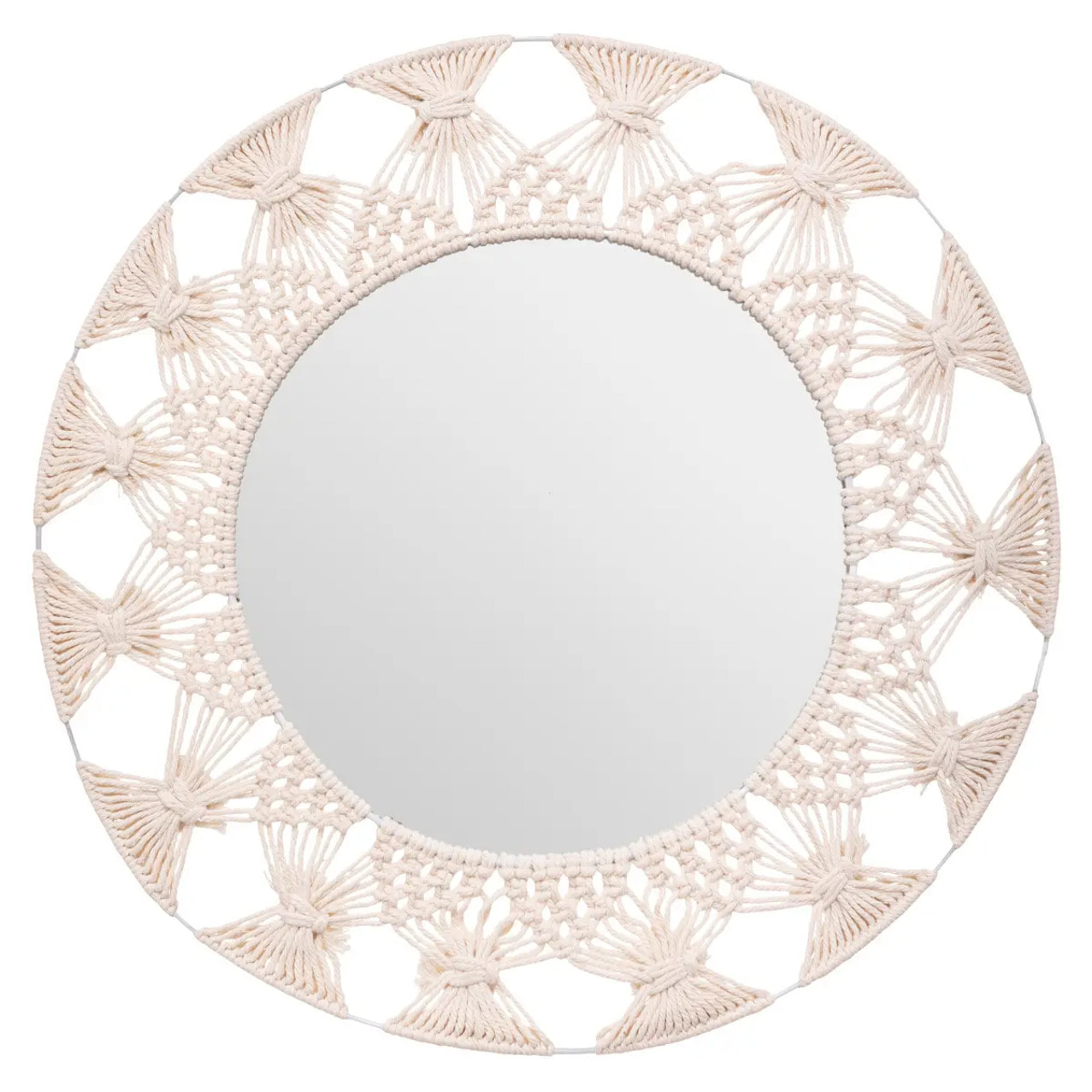Miroir "Palm" - beige - coton D56 cm