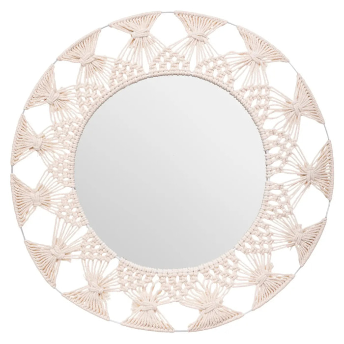 Miroir "Palm" - beige - coton D56 cm
