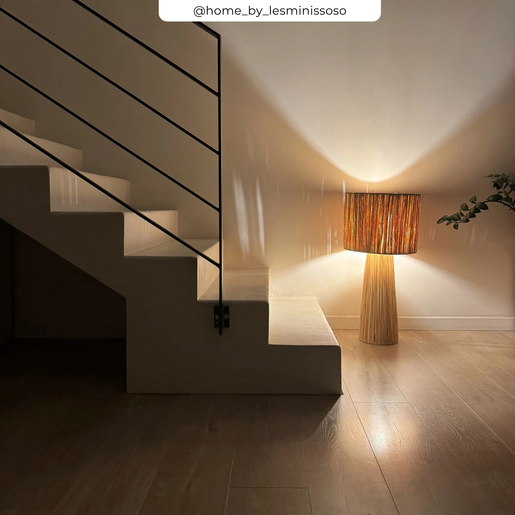 Grande lampe en feuille de palmier - Soléa