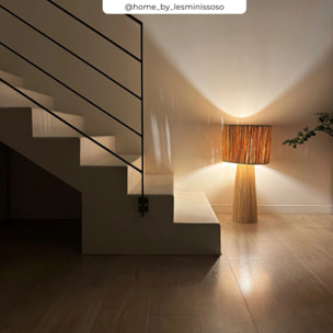 Grande lampe en feuille de palmier - Soléa