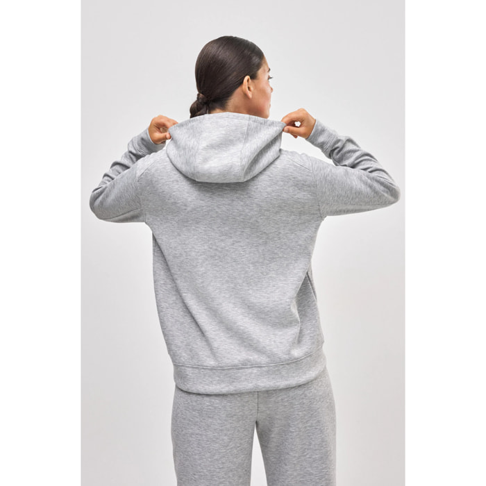 Giacca sportiva grigia con cappuccio