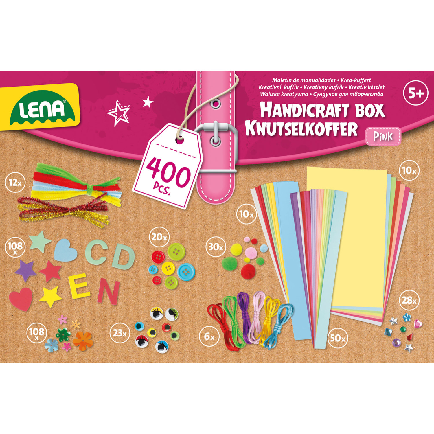 Scatola dei Lavoretti Creativi Accessori Fai da Te, Rosa