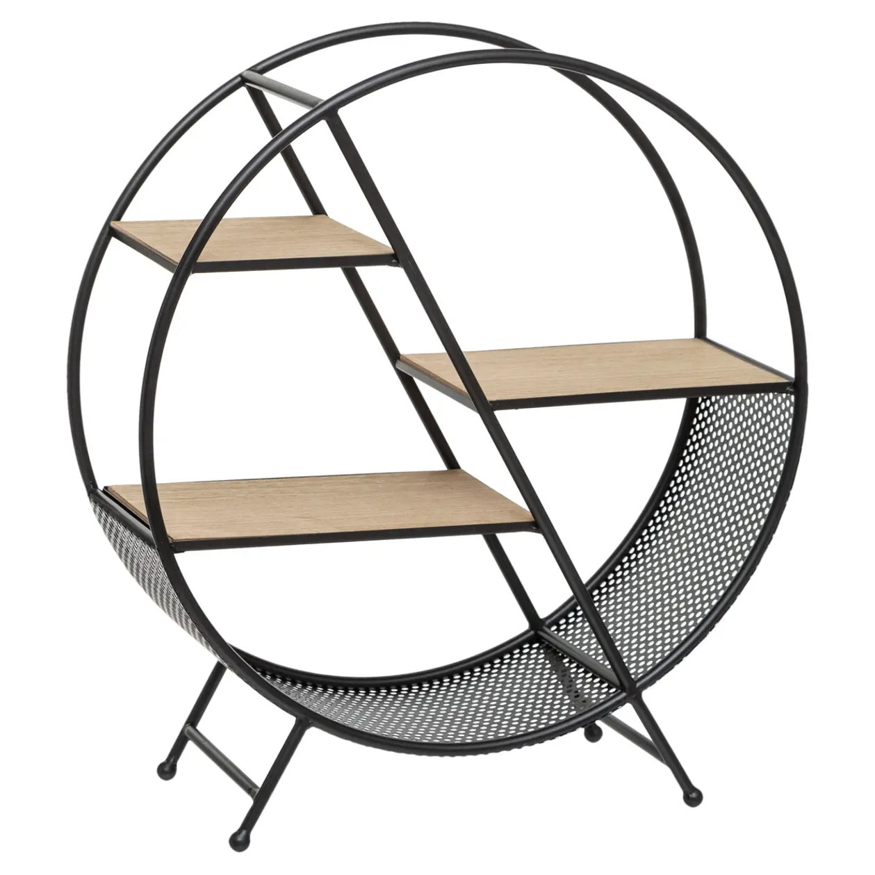 Étagère "Timeo" ronde noir D50cm