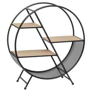 Étagère "Timeo" ronde noir D50cm