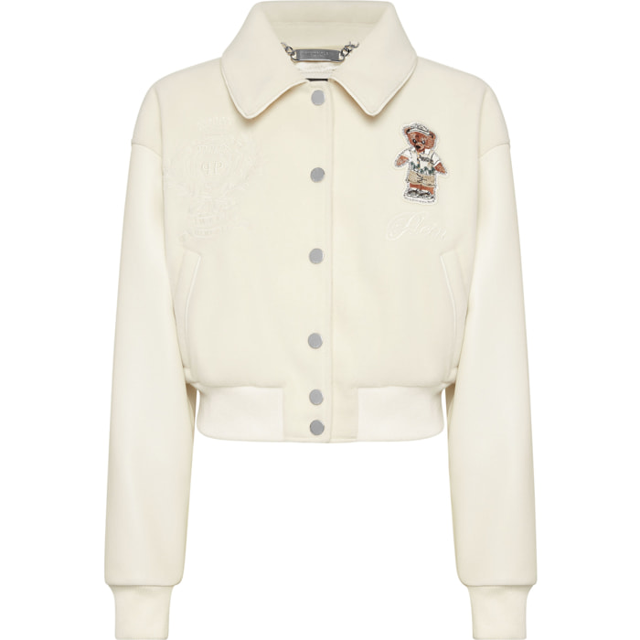 PHILIPP PLEIN Bomber de cuero TEDDY