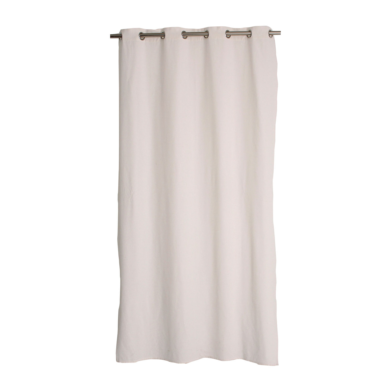 Rideau en coton recyclé  - Effet chiné - Ecru