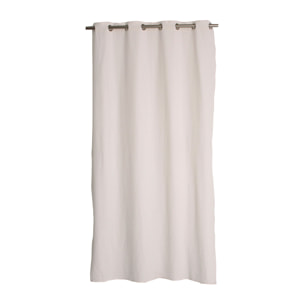 Rideau en coton recyclé  - Effet chiné - Ecru