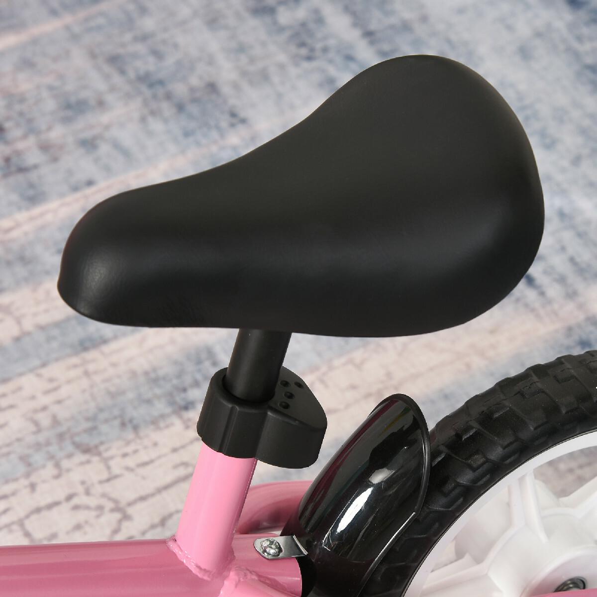 Draisienne enfant selle hauteur réglable acier rose