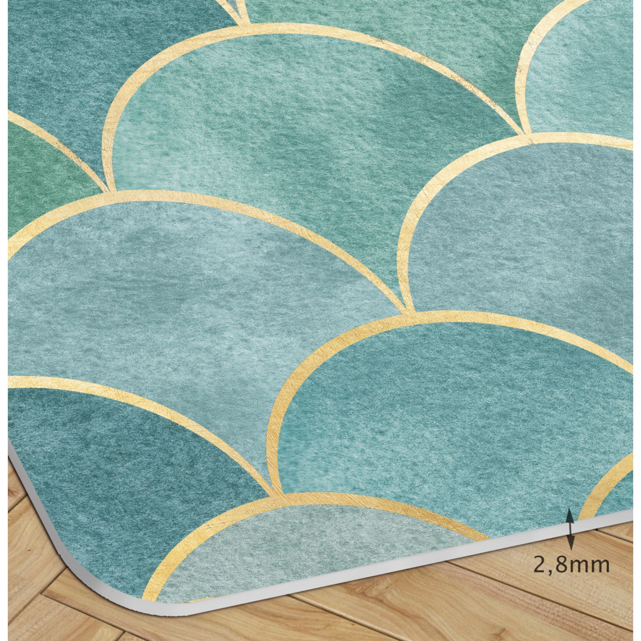 VINILIKO, set de 4 individuales de mesa Kira verde agua 4u-30x45 cm