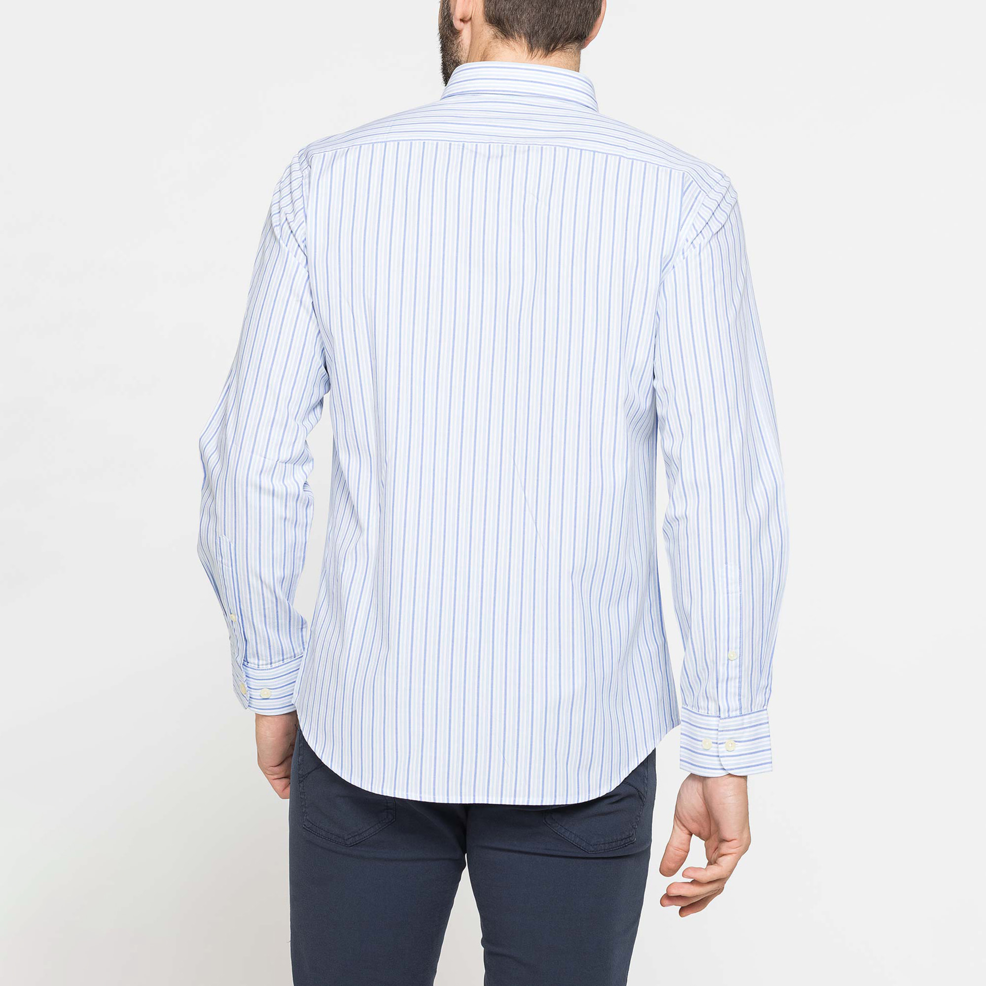CAMICIA BUTTON-DOWN CON MANICA LUNGA E TASCHINO