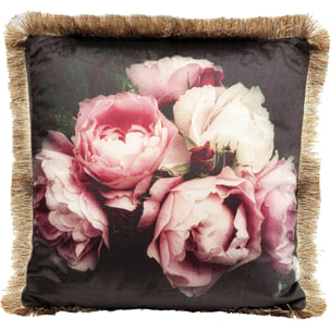 Coussin à franges Pivoines Kare Design