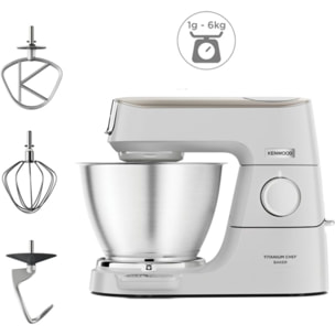 Robot pâtissier KENWOOD KVC65.009WH Titanium Chef Baker