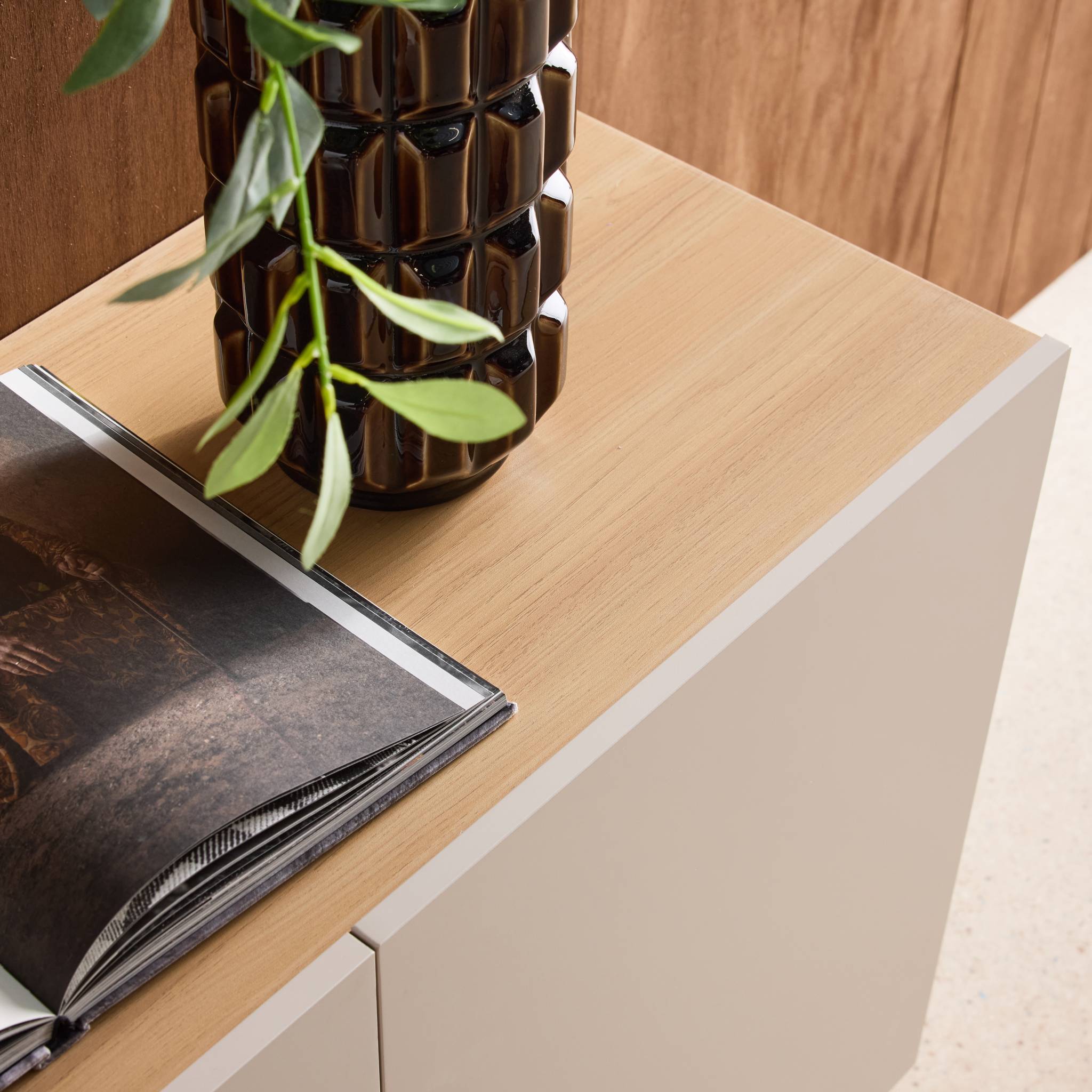 Buffet métal et décor bois 3 portes 150cm ASHTON