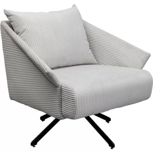 Fauteuil pivotant Milo velours beige Kare Design