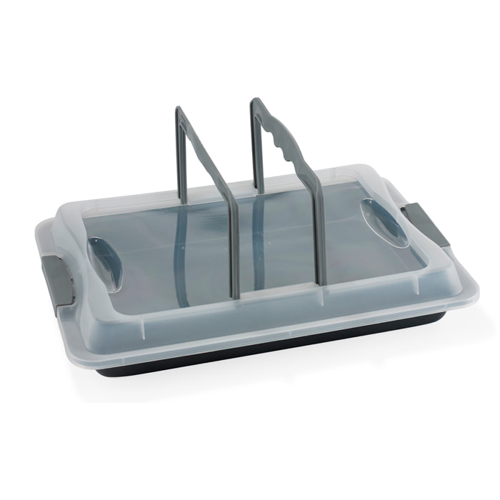 Lèchefrite avec couvercle w/lid