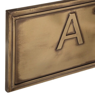 Déco murale métal embossé 99x20cm