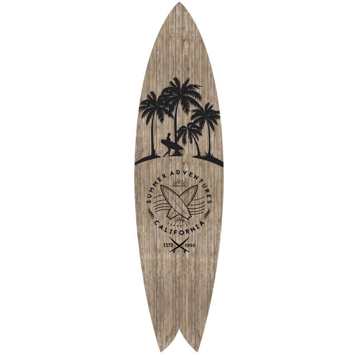Planche de surf déco Surf et aventure Tableau alu Dibond
