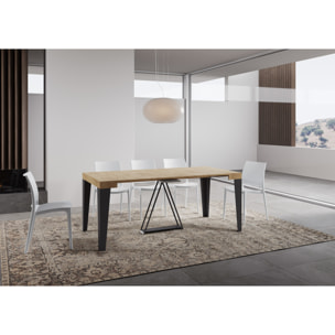 Consolle allungabile 90x40/196 cm Algo Small quercia natura telaio antracite