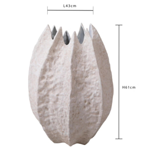 Vaso con righe materiche - 43xH61x40cm - Pezzi 1 - Bianchi Dino SpA