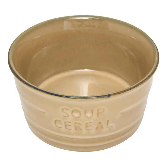 Bol inscription Soup Cereal beige 50cl