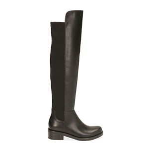 Botas overknee negras, tacón 4,5 cm