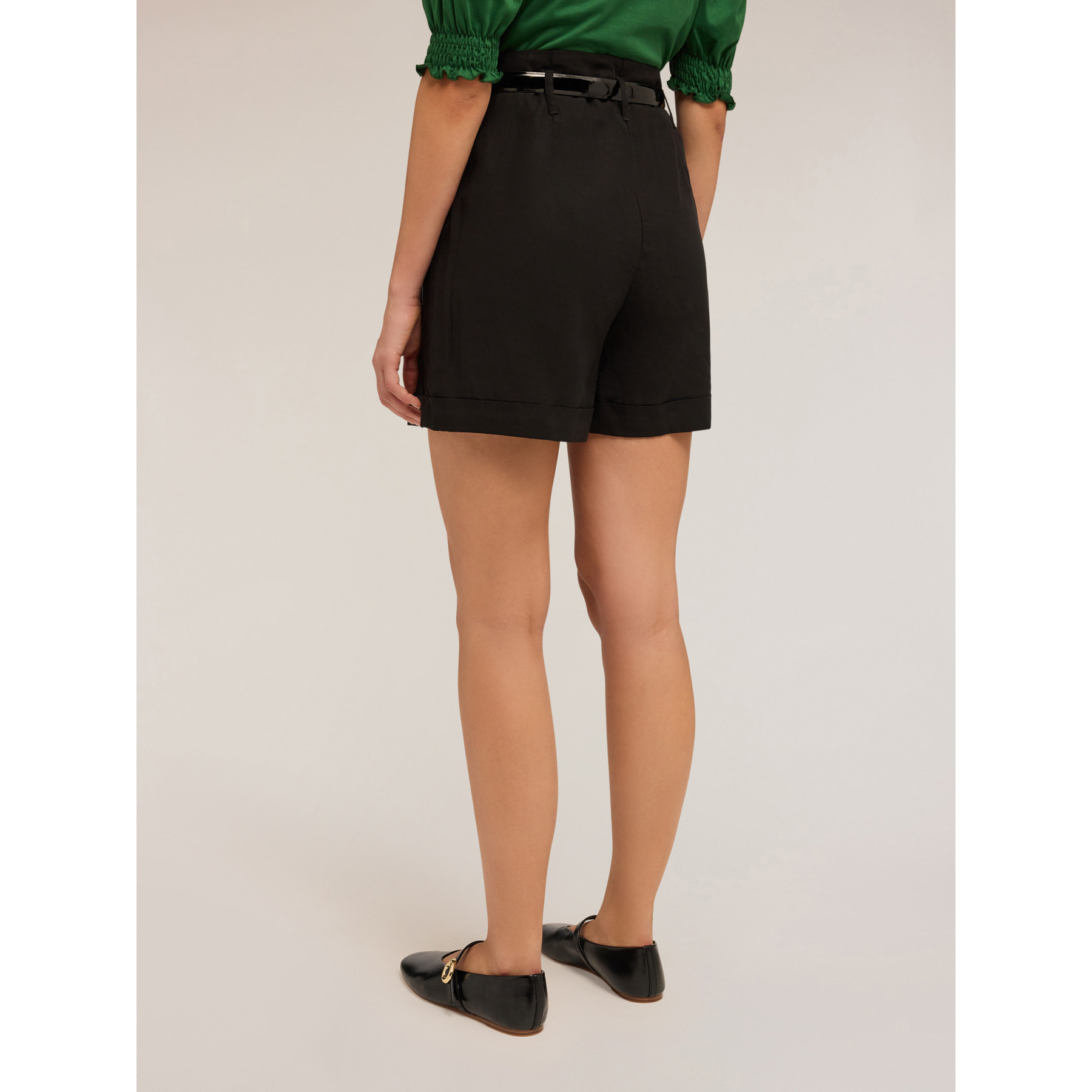 Motivi - Shorts fluido con pieghe - Nero