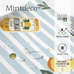 Nappe anti-taches LIMONCELLO BLEU - enduite