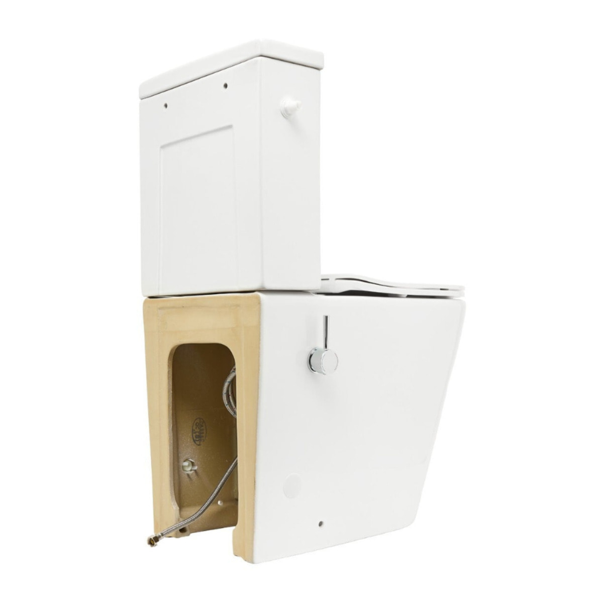 Brevis réservoir de chasse d'eau en céramique, vendu sans cuvette, blanc (SATBRE36BFCC)