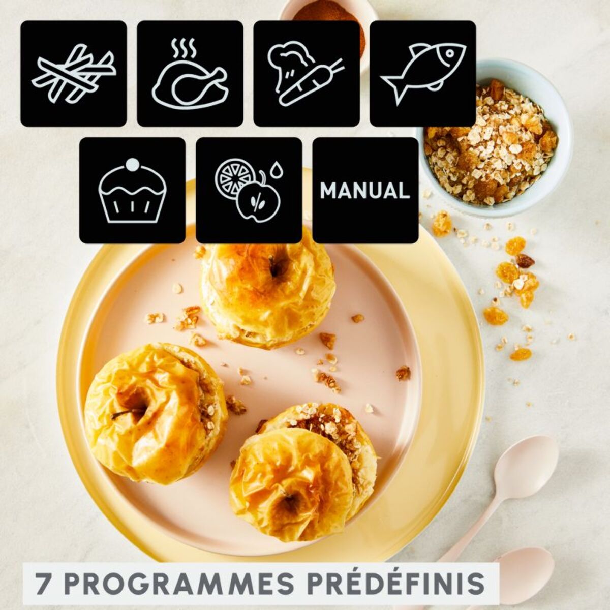 Friteuse sans huile MOULINEX Easy fry Dual XXL 8,3L EZ901N20