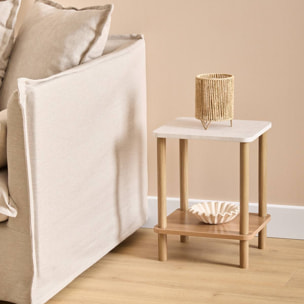 Table d'appoint Come bois et effet marbre