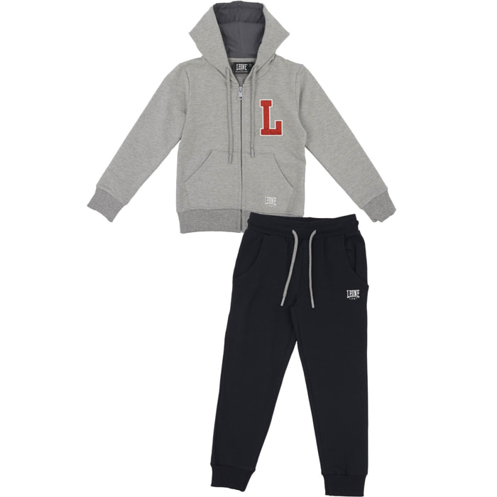 Tuta da bambina con cappuccio e full zip College