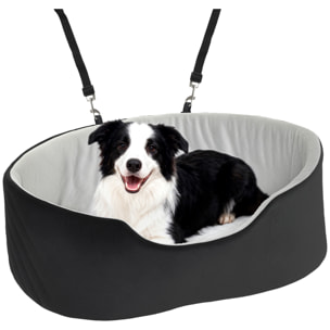 Asiento de Coche para Perros Pequeños y Medianos, Asiento de Coche para Mascotas de hasta 15 kg con Funda Extraíble y Lavable, Cama de Viaje con Cinturón de Seguridad y Base Antideslizante