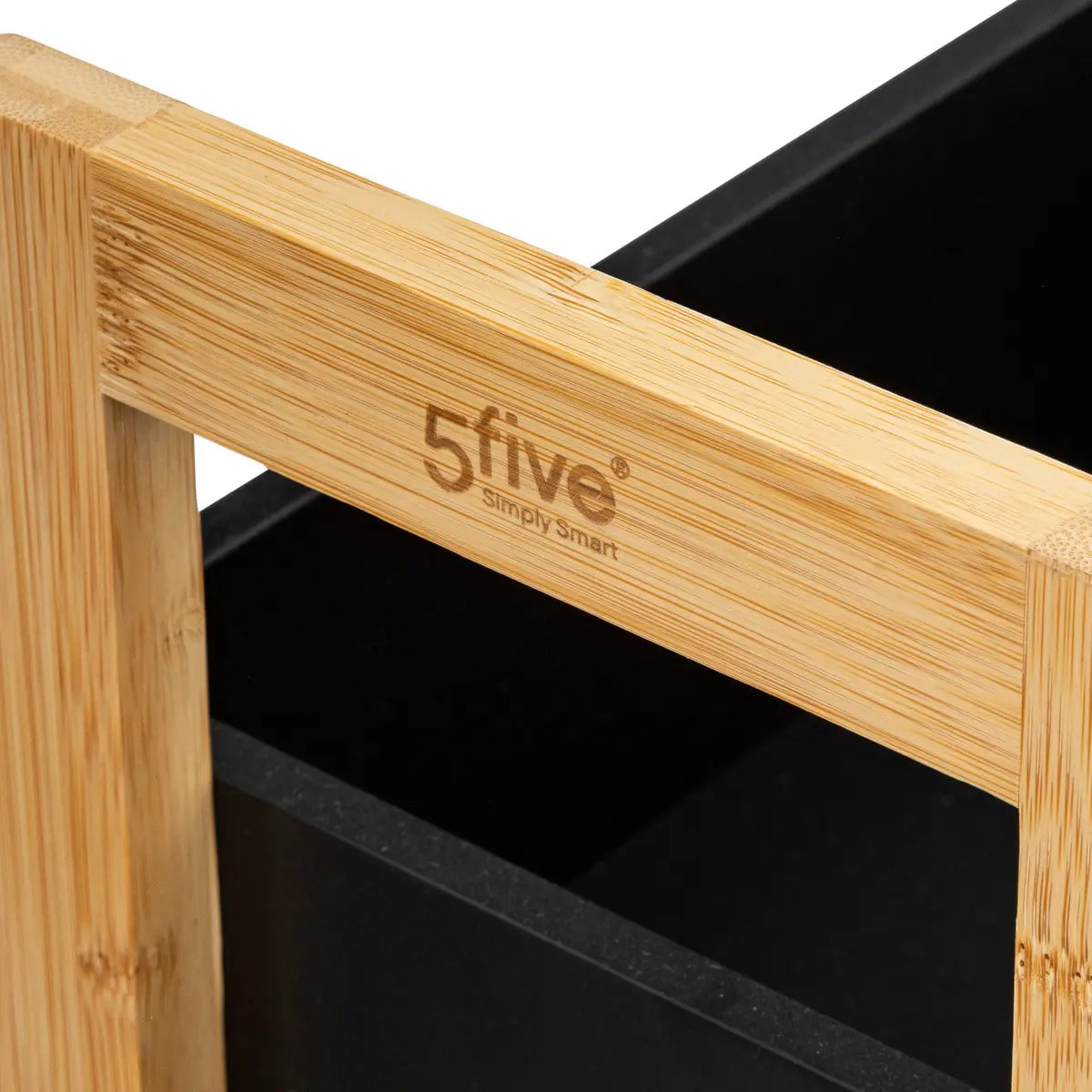 Desserte 3 niveaux à roulettes "Naturéo" acacia noir