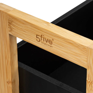 Desserte 3 niveaux à roulettes "Naturéo" acacia noir