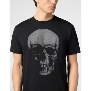 PHILIPP PLEIN Round Neck T-Shirt Glitter Skull