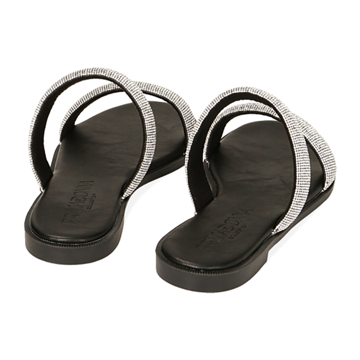 Zapatillas negras con pedrería