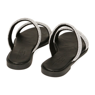 Zapatillas negras con pedrería