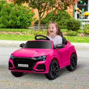 Voiture électrique enfant licence officielle Audi RS Q8 - 2 moteurs - télécommande - effets sonores, lumineux - rose